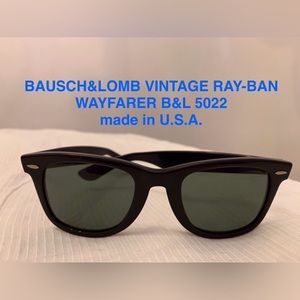 ⭐️NEW PRICE👍Vintage B&L 5022 Ray-Ban WAYFARER SUNGLASSES made in U.S.A. 1980s